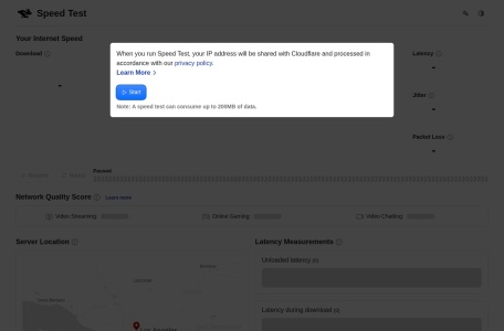 Cloudflare Speed Test – 网络速度、延迟与丢包测试
